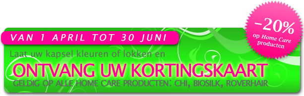 -20% korting op Home Care producten (CHI, BIOSILK, Roverhair)